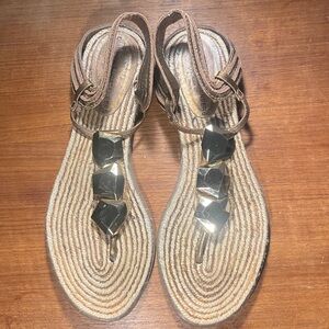 Diane Von Furstenburg S 8 Made In Brazil Leather Straps with Gold Hardware